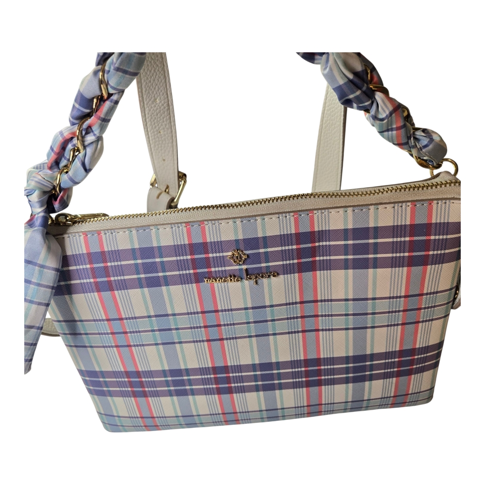 Nanette Lepore Classic Plaid Women's Bag With 2 Detachable Handles